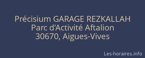 Précisium GARAGE REZKALLAH
