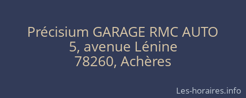 Précisium GARAGE RMC AUTO