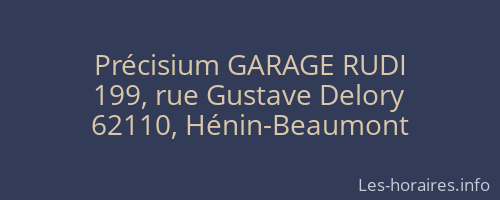 Précisium GARAGE RUDI