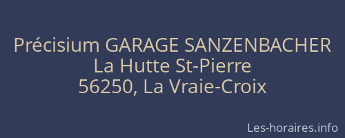 Précisium GARAGE SANZENBACHER