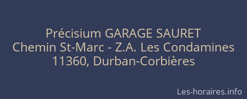 Précisium GARAGE SAURET