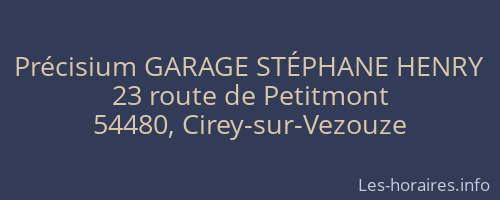 Précisium GARAGE STÉPHANE HENRY