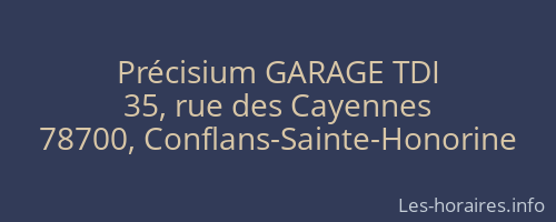 Précisium GARAGE TDI