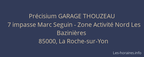 Précisium GARAGE THOUZEAU