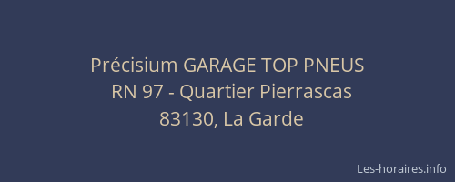 Précisium GARAGE TOP PNEUS