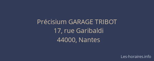 Précisium GARAGE TRIBOT