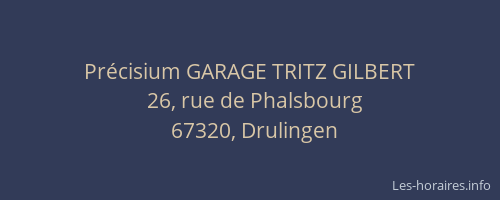 Précisium GARAGE TRITZ GILBERT