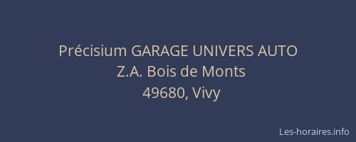 Précisium GARAGE UNIVERS AUTO