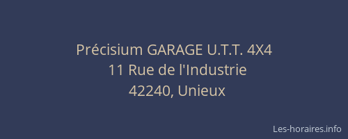 Précisium GARAGE U.T.T. 4X4