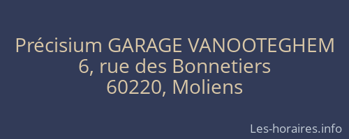 Précisium GARAGE VANOOTEGHEM