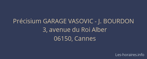 Précisium GARAGE VASOVIC - J. BOURDON