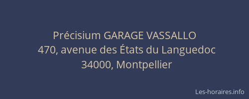 Précisium GARAGE VASSALLO