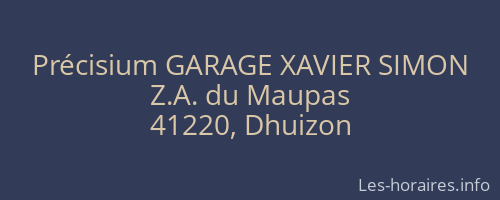 Précisium GARAGE XAVIER SIMON