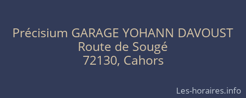 Précisium GARAGE YOHANN DAVOUST