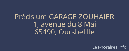 Précisium GARAGE ZOUHAIER