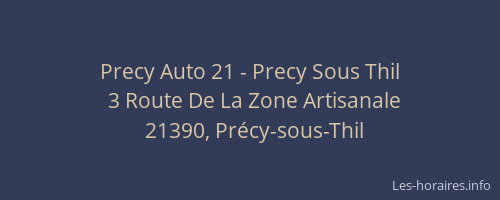 Precy Auto 21 - Precy Sous Thil