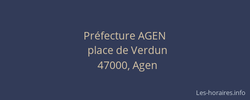 Préfecture AGEN