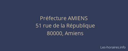 Préfecture AMIENS