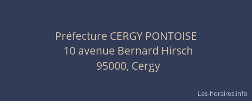 Préfecture CERGY PONTOISE