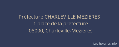 Préfecture CHARLEVILLE MEZIERES