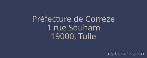 Préfecture de Corrèze