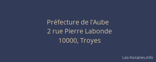 Préfecture de l'Aube