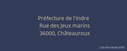 Préfecture de l'Indre