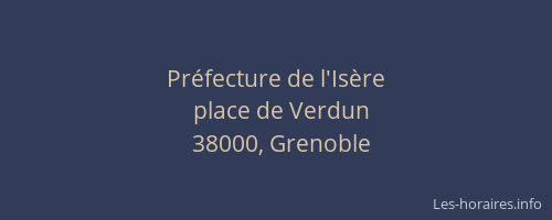 Préfecture de l'Isère