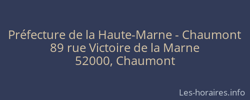 Préfecture de la Haute-Marne - Chaumont