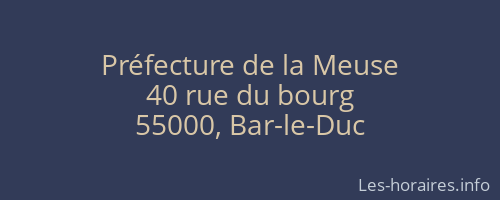 Préfecture de la Meuse
