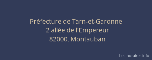 Préfecture de Tarn-et-Garonne