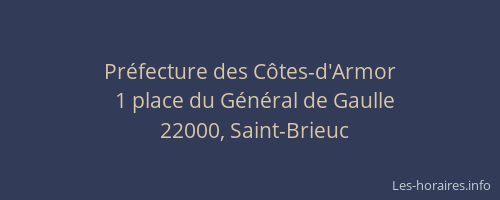 Préfecture des Côtes-d'Armor