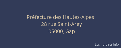 Préfecture des Hautes-Alpes