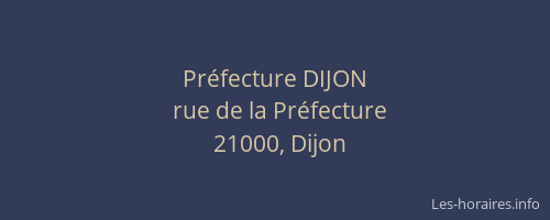 Préfecture DIJON