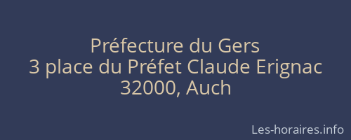 Préfecture du Gers