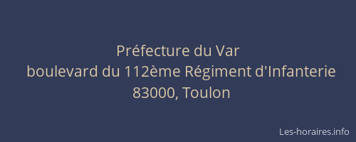 Préfecture du Var