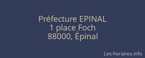 Préfecture EPINAL