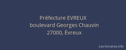 Préfecture EVREUX