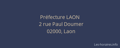 Préfecture LAON