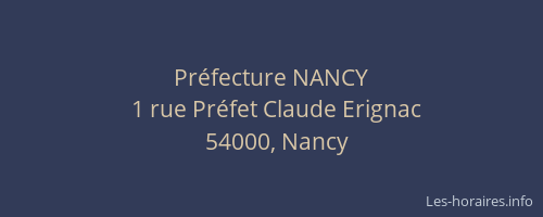 Préfecture NANCY