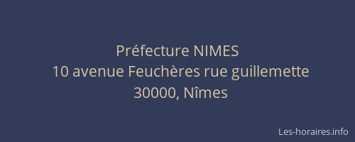 Préfecture NIMES