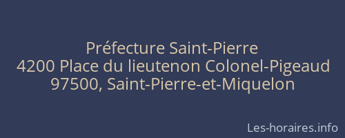 Préfecture Saint-Pierre