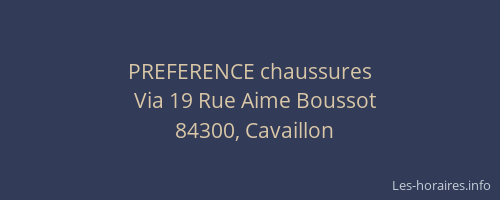 PREFERENCE chaussures