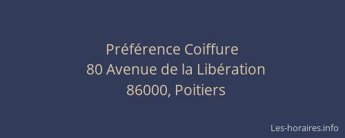 Préférence Coiffure