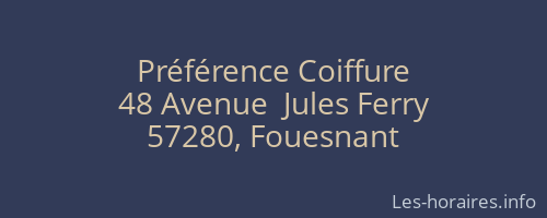 Préférence Coiffure