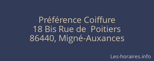 Préférence Coiffure
