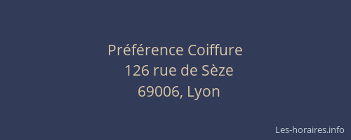 Préférence Coiffure