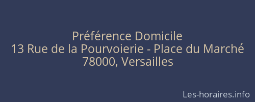 Préférence Domicile