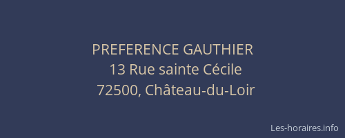 PREFERENCE GAUTHIER