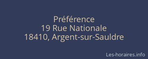 Préférence